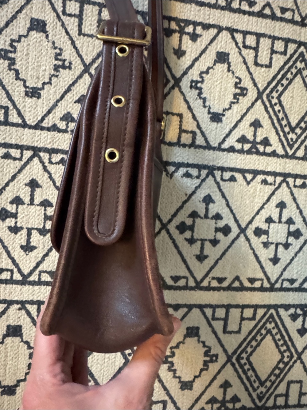 Vintage Coach Rambler's Legacy Bag (Style 9061) Mahogany Leather - Picture 6 of 16